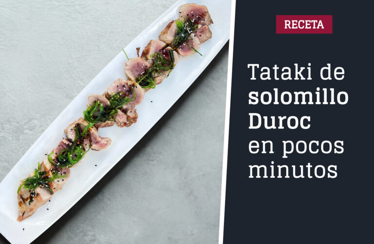 Receta tataki de solomillo Duroc